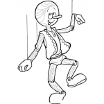 Dibujo para colorear Dibujo De Titere De Madera Para Pintar Y Colorear