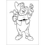 Dibujo para colorear Enanito de Blanca Nieves