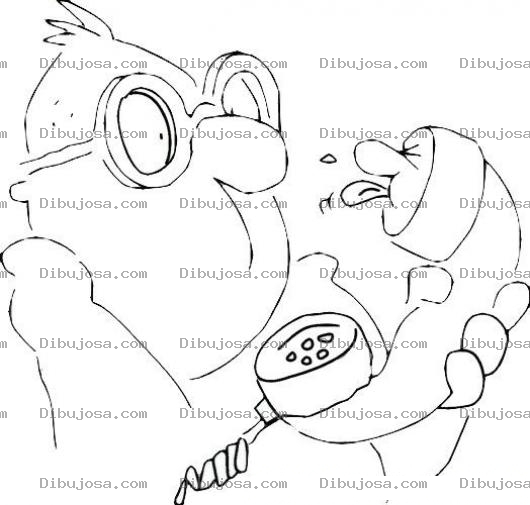 Dibujo para colorear Dibujo De Telefono Sacando La Lengua Para Pintar Y Colorear