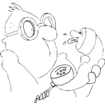 Dibujo para colorear Dibujo De Telefono Sacando La Lengua Para Pintar Y Colorear