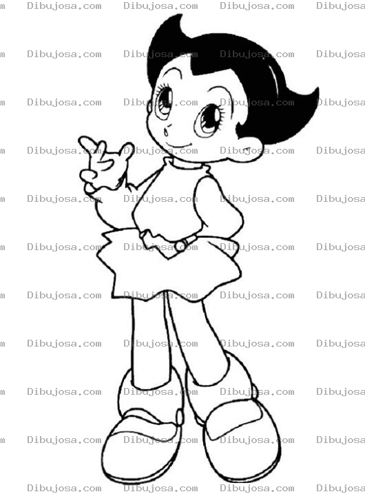 Dibujo para colorear Dibujo De Astrogirl La Novia De Astroboy Para Pintar Y Colorear