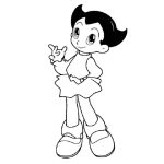 Dibujo para colorear Dibujo De Astrogirl La Novia De Astroboy Para Pintar Y Colorear