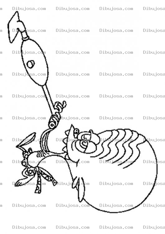 Dibujo para colorear Marciano Con Aspiradora Dibujo De Marciano Aspirando Para Pintar Y Colorear