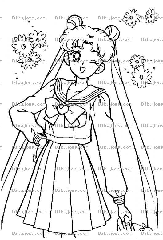 Dibujo para colorear Dibujo De Sailor Moon Para Pintar Y Colorear