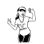 Dibujo para colorear Dibujo De Mujer Rapera Blim Blim Para Pintar Y Colorear