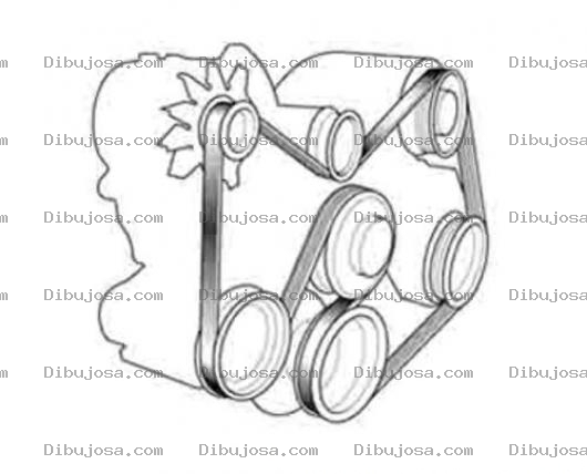 Dibujo para colorear Dibujo De Fajas De Motor Para Pintar Y Colorear