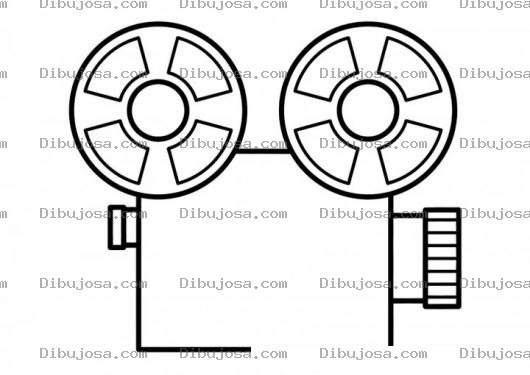 Dibujo para colorear Dibujo De Proyector De Peliculas De Cine Para Pintar Y Colorear