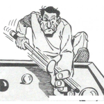 Dibujo para colorear Dibujo De Jugador Experto De Billar Para Pintar Y Colorear Torneo De Billar