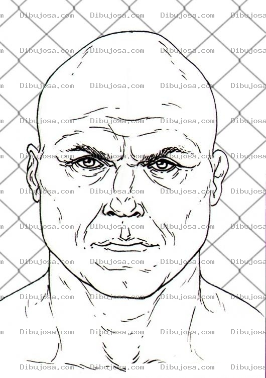 Dibujo para colorear Dibujo De Randy Couture Peleador De Mma Artes Marciales Mixtas Para Pintar Y Colorear A Randy Coture