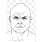 Dibujo para colorear Dibujo De Randy Couture Peleador De Mma Artes Marciales Mixtas Para Pintar Y Colorear A Randy Coture