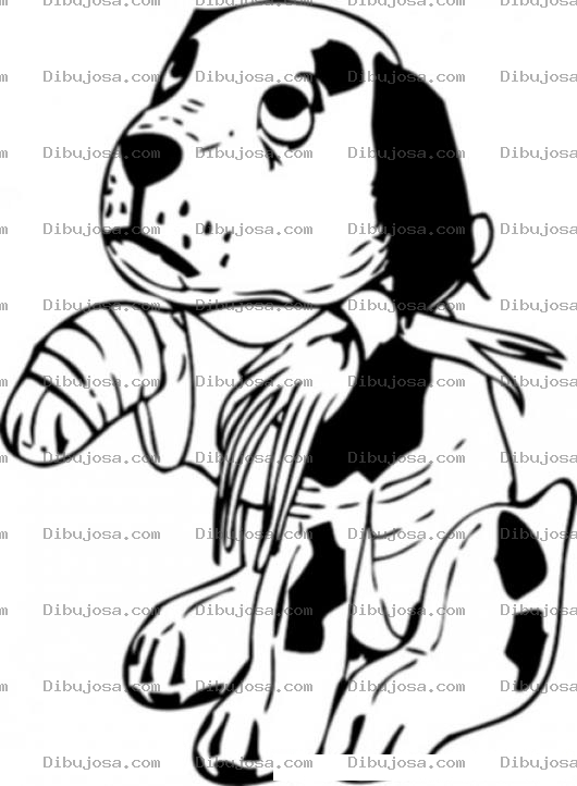 Dibujo para colorear Dibujo De Perrito Quebrado Para Pintar Y Colorear