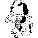 Dibujo para colorear Dibujo De Perrito Quebrado Para Pintar Y Colorear
