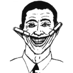 Dibujo para colorear Sonrisa Falsa Para Pintar Y Colorear Risa Fingida Con Ganchos De Ropa