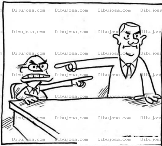 Dibujo para colorear Doble Acusacion Dibujo De Dos Hombres Acusandose Mutuamente Para Pintar Y Colorear