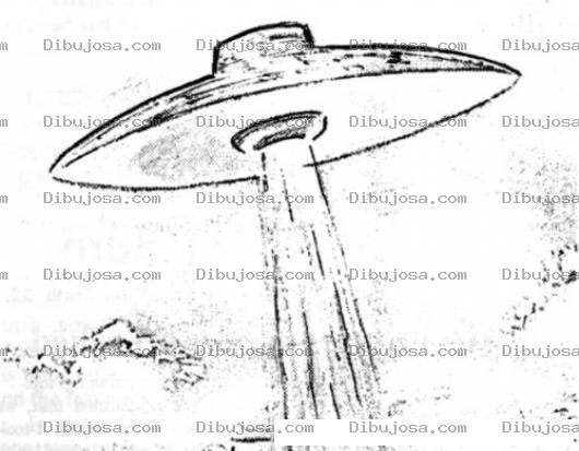 Dibujo para colorear Dibujo De Ovni Para Pintar Y Clorear Platillo Volador