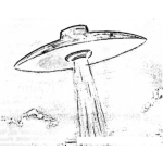 Dibujo para colorear Dibujo De Ovni Para Pintar Y Clorear Platillo Volador