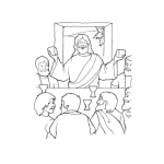 Dibujo para colorear Dibujo De JESUS En La Santa Cena Para Pintar Y Colorear Dibujos De La Biblia