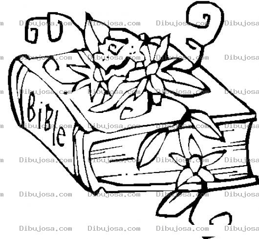 Dibujo para colorear Dibujo De La Biblia Con Flores Para Pintar Y Colorear