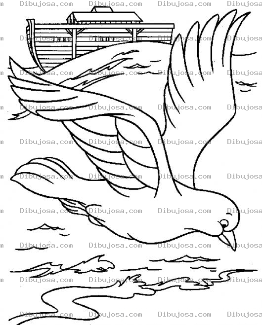 Dibujo para colorear Dibujo De La Paloma Del Arca De Noe Para Pintar Y Colorear Dibujos De La Biblia