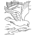 Dibujo para colorear Dibujo De La Paloma Del Arca De Noe Para Pintar Y Colorear Dibujos De La Biblia
