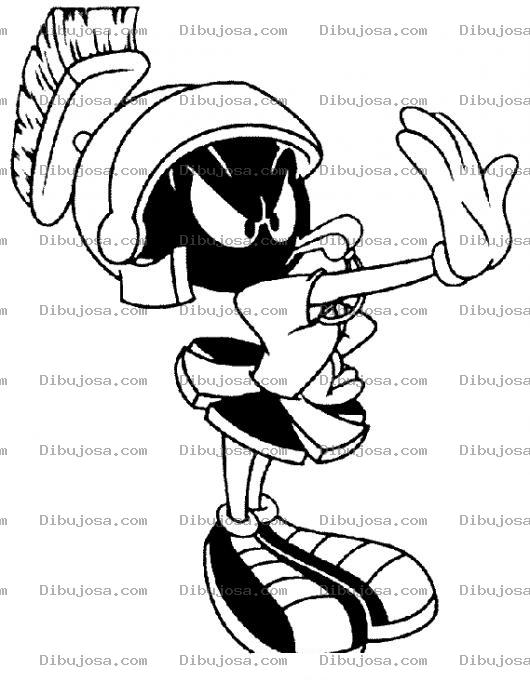 Dibujo para colorear Dibujo Del Marciano Marvin Para Pintar Y Colorear