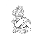 Dibujo para colorear Dibujo De Shunli De Street Fighter Para Pintar Y Colorear