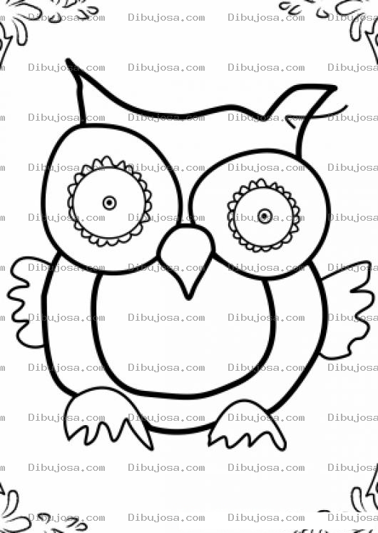 Dibujo para colorear Colorear Tecolote