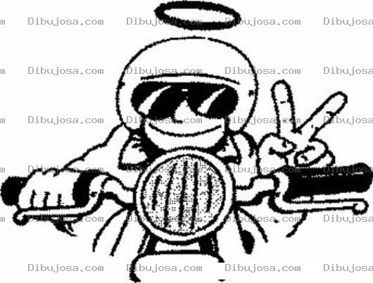 Dibujo para colorear Dibujo De Motorista Bueno Para Pintar Y Colorear