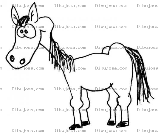 Dibujo para colorear Dibujo De Caballo Para Iprimir Colorear Y Pintar