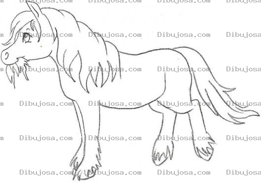 Dibujo para colorear Caballito Comiendo Pasto Dibujo De Pony Comiendo Monte Para Pintar Y Colorear
