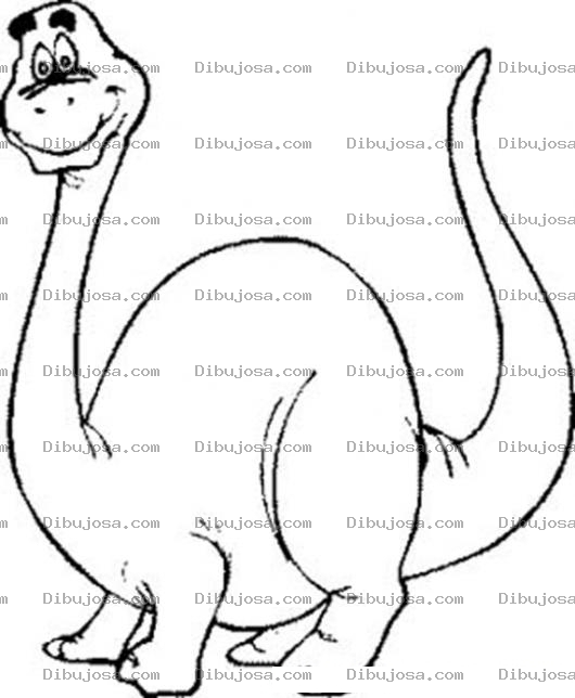 Dibujo para colorear Dibujo De Dinosaurio Sejudo Y Gordito Para Pintar Y Colorear