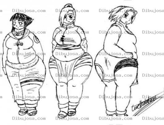 Dibujo para colorear Dibujo De Chicas Gordas Y Obesas Para Pintar Y Colorear Gorditas Lindas