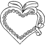 Dibujo para colorear Tarjeta De Corazon Para Imprimir Pintar Y Colorear