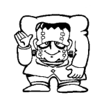 Dibujo para colorear Dibujo De Franqunestain Jorobado Para Pintar Y Colorear A Frankestein Con Joroba