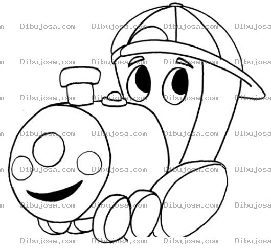 Dibujo para colorear Dibujo De Trensito Con Gorrita Para Pintar Y Colorear Ten Con Gorra O Cachucha Para Atras