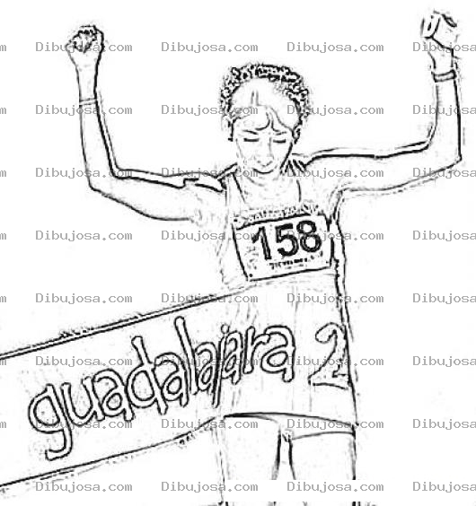 Dibujo para colorear Jamy Franco Guatemala Ganadora De Medalla De Oro De Caminata En Guadalajara 2011 Para Pintar Y Colorear
