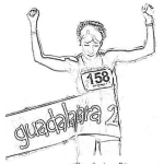 Dibujo para colorear Jamy Franco Guatemala Ganadora De Medalla De Oro De Caminata En Guadalajara 2011 Para Pintar Y Colorear