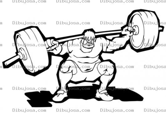 Dibujo para colorear Dibujo De Levantamiento De Pesas En Un Concurso De Pontecia Para Pintar Y Colorear