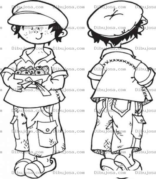 Dibujo para colorear Dibujo De Nino Campesino Con Fresas Para Recortar Imprimir Y Colorear Ideal Para Pegar En Una Tablita De Madera Cortada Para Vender Manualidade