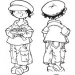 Dibujo para colorear Dibujo De Nino Campesino Con Fresas Para Recortar Imprimir Y Colorear Ideal Para Pegar En Una Tablita De Madera Cortada Para Vender Manualidade
