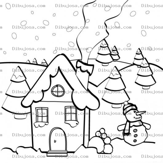 Dibujo para colorear Colorear casita de frosty