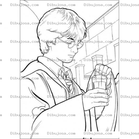 Dibujo para colorear Dibujo De Harrypotter Preparando Una Posima Magica Para Pintar Y Colorear A Jarry Poter Jarrypoter
