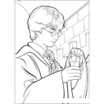 Dibujo para colorear Dibujo De Harrypotter Preparando Una Posima Magica Para Pintar Y Colorear A Jarry Poter Jarrypoter