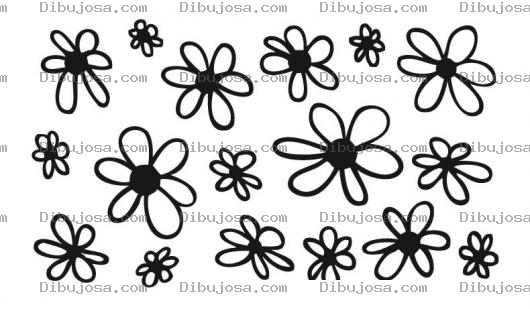 Dibujo para colorear Dibujo De Floresitas Para Pintar Y Colorear Campo De Flores Y Margaritas