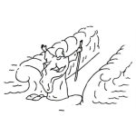 Dibujo para colorear Dibujo De Moises Separando Las Aguas Del Mar Rojo Para Pintar Y Colorear