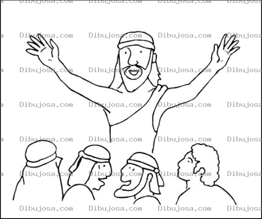 Dibujo para colorear Dibujo De Jesus Hablandole A Sus Discipulos Para Pintar Y Colorear Dicipulos De Jesus Disipulos De DIOS