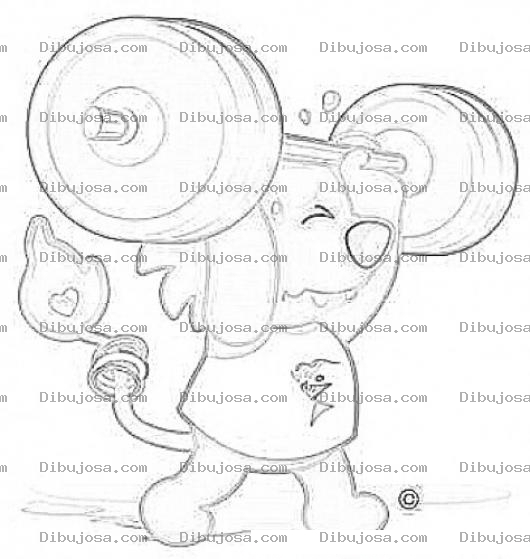 Dibujo para colorear Dibujo De Leon Levantando Pesas Para Pintar Y Colorear A Leo Mascota De Levantamiento De Pesas De Guadalajara 2011
