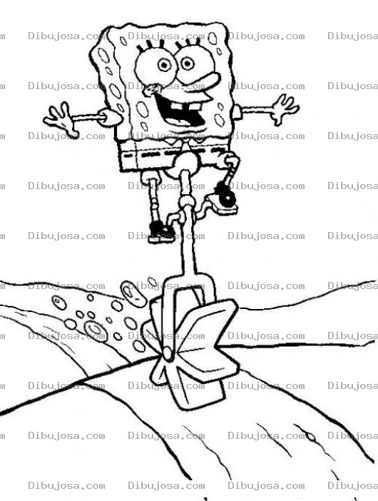 Dibujo para colorear Colorear Bob Esponja