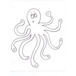 Dibujo para colorear Dibujo De Pulpito Para Pintar Y Colorear Octopus