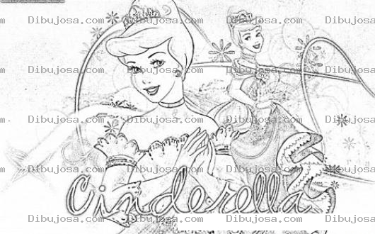 Dibujo para colorear Dibujo De Princesa Cindirela Para Pintar Y Colorear A Cenicienta Cinderella